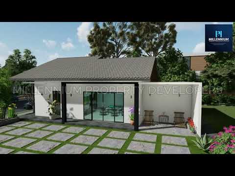 Modern one Story house 3D Video