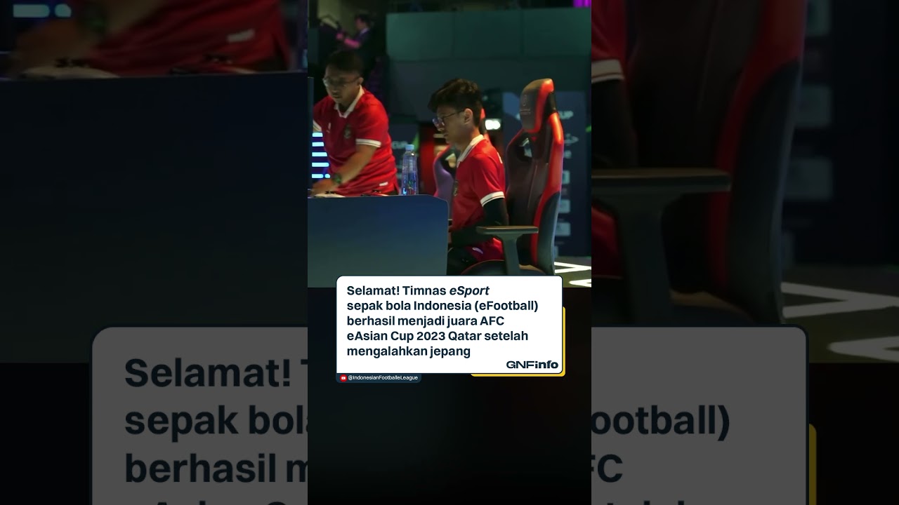 Tim nasional eFootball Indonesia menjadi juara AFC eAsian Cup Qatar 2023 setelah mengalahkan Jepang