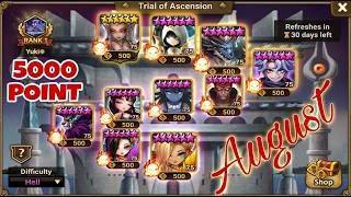 TOA Hell August 2026 Stage 1-10 (5000 Point) - Summoners War