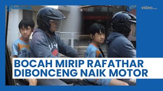 VIRAL! Bocah Mirip Rafathar Dibonceng Naik Motor, Ekspresinya Jadi Sorotan Warganet