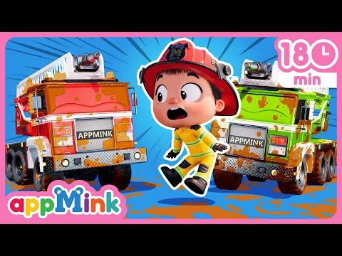 🚛💦💧 Those Dirty Trucks! Water Fun! 💧💦🚛 #appmink #nurseryrhymes #kidssong #cartoon #kids