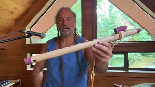 Figured Maple and Purple Heart Native American Style Flute in A Minor
