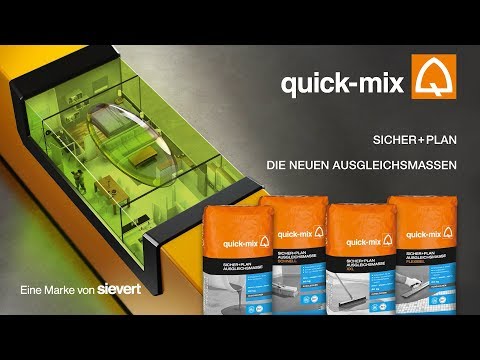 quick-mix | Unsere neuen sicher + plan Ausgleichsmassen