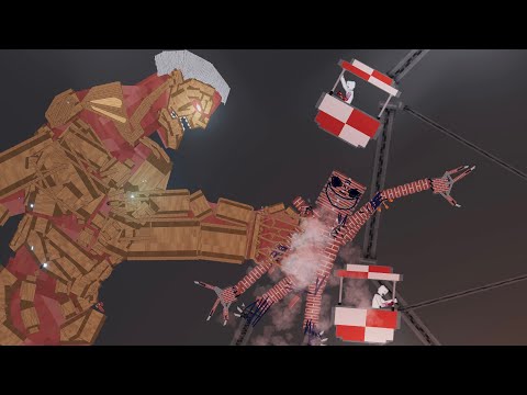 Armored Titan Vs Brick Golem In People Playground