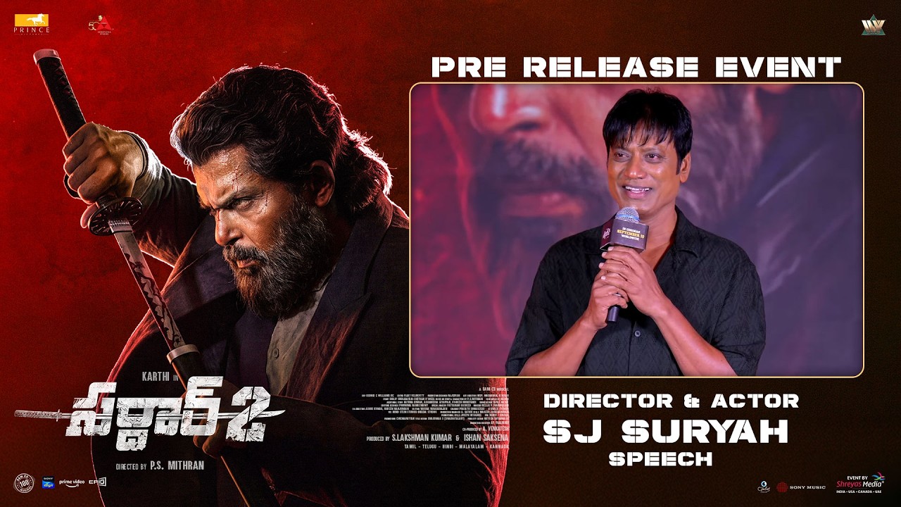 Director & Actor SJ Suryah Speech at Sardar 2 Pre-Release Event Hyderabad | Shreyas Media