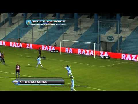 Gol de Vera. Rafaela 2 San Lorenzo 0. Fecha 17. Torneo Inicial 2013. Fútbol Para Todos