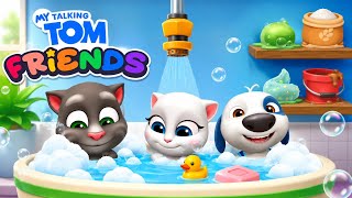 My Talking Tom Friends - Everyone is Wearing Shark Suits and Enjoying New Bathroom and Bathtub