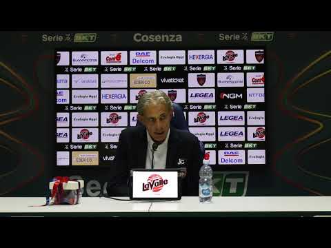 Mister Zaffaroni nel post gara di Cosenza - Como