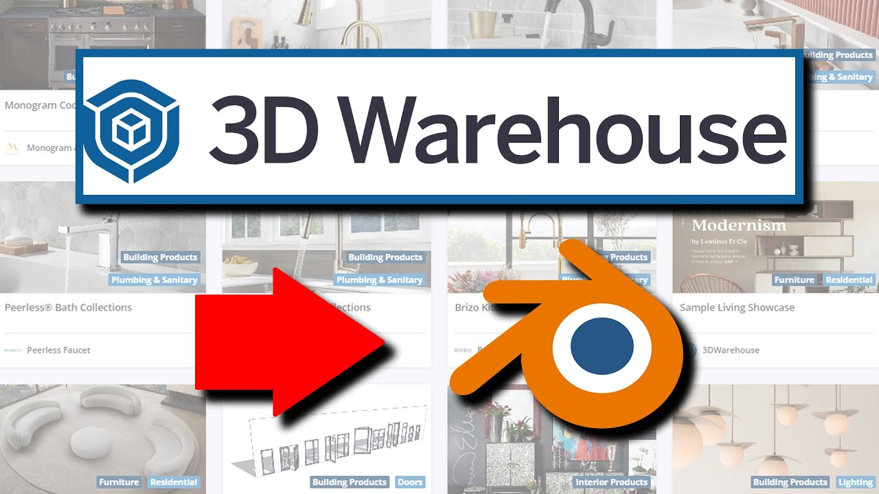 Using the Sketchup 3D Warehouse in Blender - 1 min tutorial