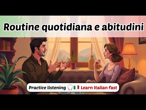 15 minutes of Italian listening. Daily routine conversation