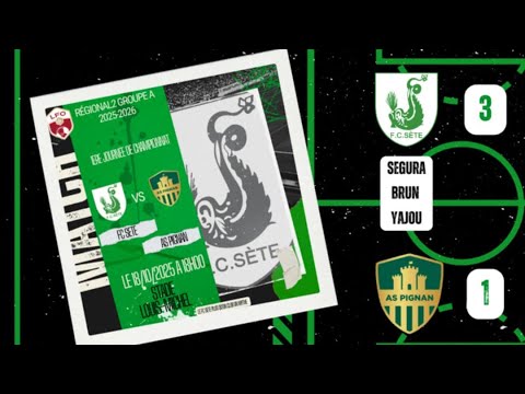 The post-match FC Sète 3 - Pignan 1