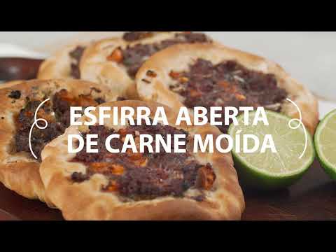 Esfirra aberta de carne moída 