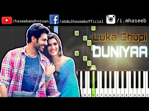 Luka Chuppi: Duniyaa Song Piano Tutorial | Kartik Aaryan Kriti Sanon | Akhil | Haseeb and Hassan Video