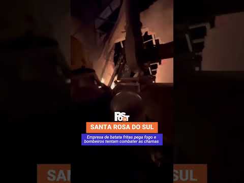🚨 Incêndio de grandes proporções atinge indústria em SC