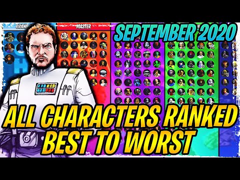 ALL CHARACTERS RANKED FROM BEST TO WORST - SEPTEMBER 2020 | Star Wars: Galaxy of Heroes
