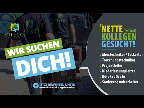 Vilson Trocknung GmbH | Jobs in der Wasserschadensanierung - Jetzt bewerben!