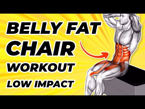 Chair Workout To Lose Belly Fat (7 Min Low Impact Exercises)