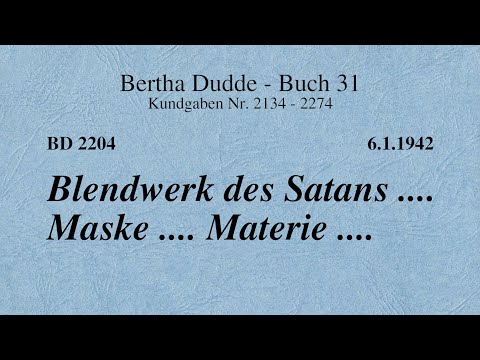 BD 2204 - BLENDWERK DES SATANS .... MASKE .... MATERIE ....