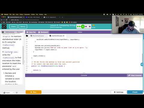 Code.org AP CSA U6L8 Comparing Strings