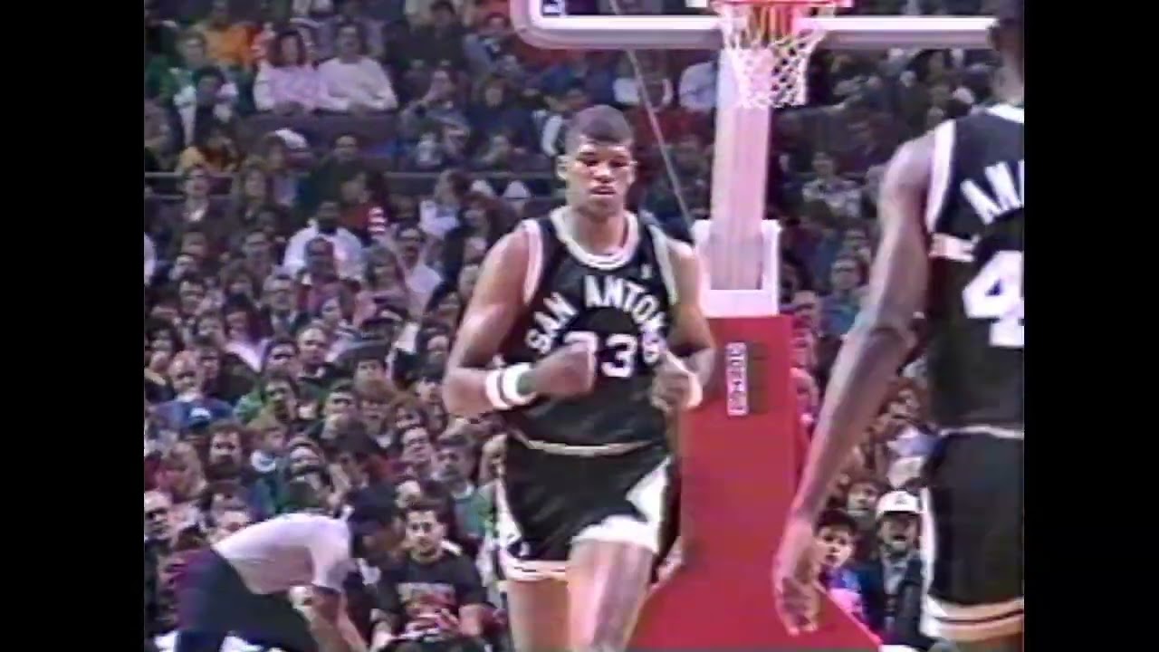 An example of how some old breakaway rims would get stuck after a dunk