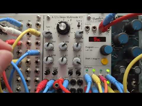 Pinging Doepfer A-121s Stereo Multimode Filter VCF Eurorack Module Demo - HEADPHONES