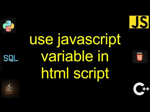 Use Javascript Variable In Html Script 1 Solutions