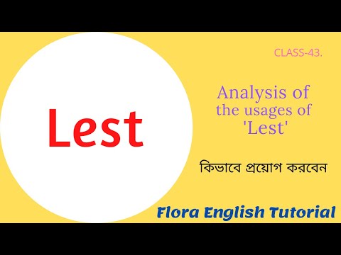 Tips of 'Lest' in English Grammar | 'Lest' with Flora English | Lest conjunction | Usages of 'Lest'