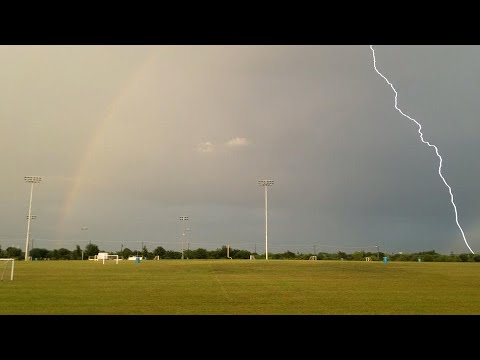 Lightning with Rainbow (June 8th 2023) Midlothian, Texas