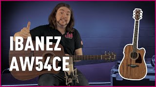 Video thumbnail for Ibanez AW54CE Artwood Open Pore Natural Guitare électro-acoustique Folk Impression | Bax Music FR by Bax Music FR