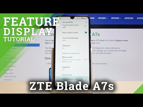 How to Activate High Contrast Text – Display Options on ZTE Blade A7s