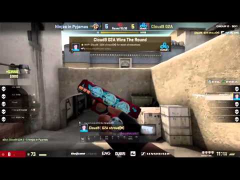 Shroud Amazing 4K w/ KQLY Shot - Cloud9 vs NIP 10.09.15