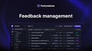 Featurebase | Prioritizing & managing feedback