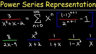 Power Series - Representation of Functions - Calculus 2