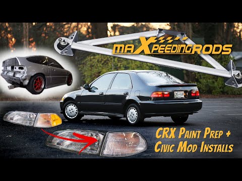 1989 CRX Rescue Part 10 - Preparing for Paint + EG Civic Mods