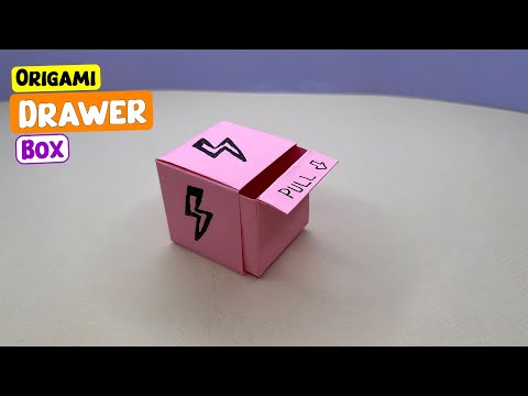 Origami Drawer Box - How To Make a Paper Drawer Box