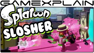 Splatoon - Slosher Weapon in Turf Wars (August Update - 60fps)