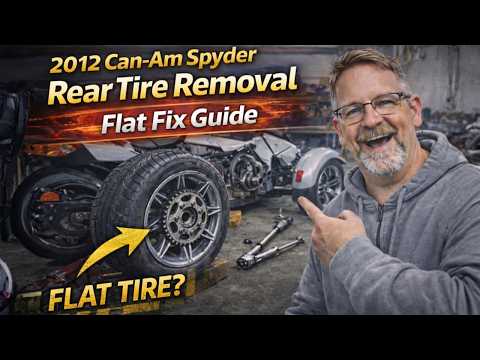 S2E5: 2012 Can-Am Spyder Rear Tire Removal | Flat Fix Guide