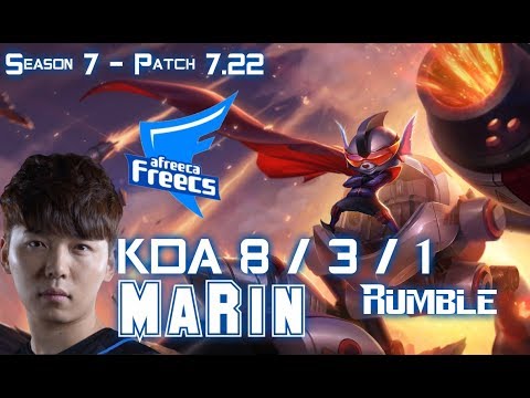 AFs MaRin RUMBLE vs YASUO Top - Patch 7.22 KR Ranked