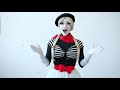 Slow Motion Portrait Of Excited Woman Mime Expressing Joy And Clapping Hands Smiling