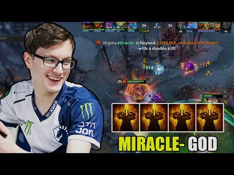 Miracle-  GOD Destroy Gunnar Monkey King GODLIKE Ember Spirit Crazy Pro Gameplay Dota 2 7.23