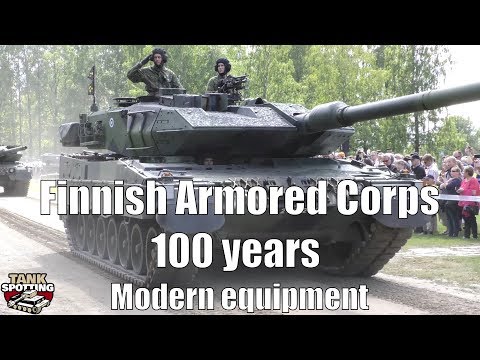 Finnish Army Armored Corps 100 Years Parade With Modern Tanks IFSs APCs etc - FinTank100