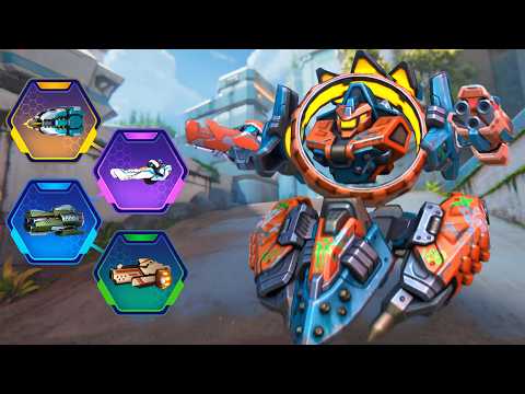 Seeker with Fragment Gun 12, Arc Torrent 12, Shotgun 8, Revoker 12 - Mech Arena