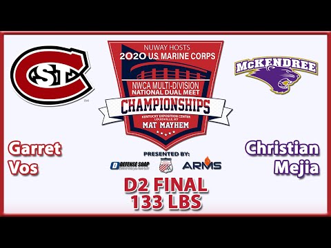 2020 NWCA Multi-Division National Duals | D2 FINAL | Vos vs Mejia ( 133 )