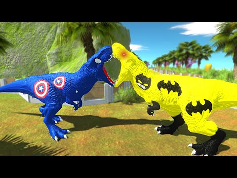 CAPTAIN AMERICA TREX DEATH RUN - Animal Revolt Battle Simulator ARBS