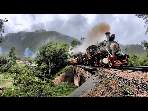 🇧🇷 Locomotiva a vapor 232 na ponte / 232 steam locomotive on the bridge-Apiúna/SC - 2022 - (Brasil)