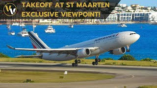 Air France A330 tailwind takeoff at St Maarten Airport