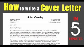 How (not) to write a Cover Letter (with sample letter/example)