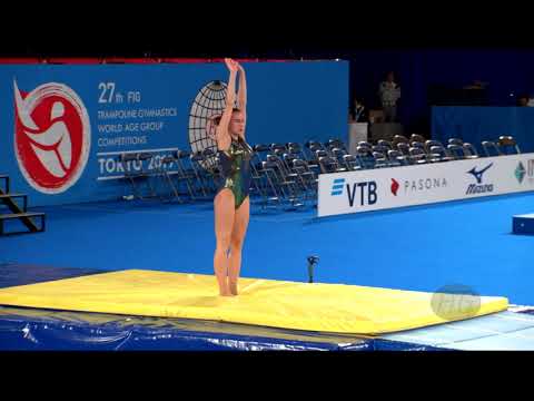 STEPANOVA Elina (RUS) W - 2019 Trampoline Worlds, Tokyo (JPN) - Qualification Tumbling R2