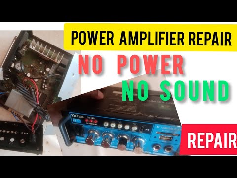 AMPLIFIER REPAIR | POWER AMPLIFIER NO POWER | NO SOUND || FIX AC & DC POWER SUPPLY PROBLEM