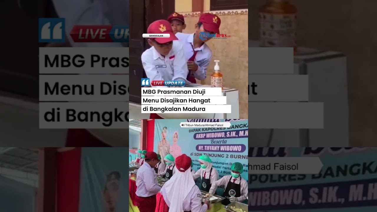 MBG Prasmanan Mulai Diuji Coba di SDN Tunjung 2 Bangkalan Madura, Disajikan Hangat untuk Siswa